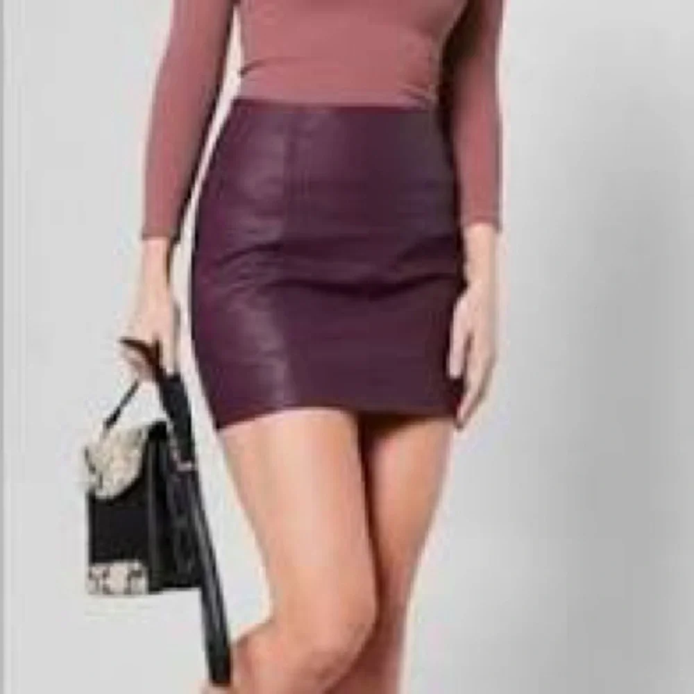 Free People vegan leather mini skirt sz8 - Picture 3 of 15